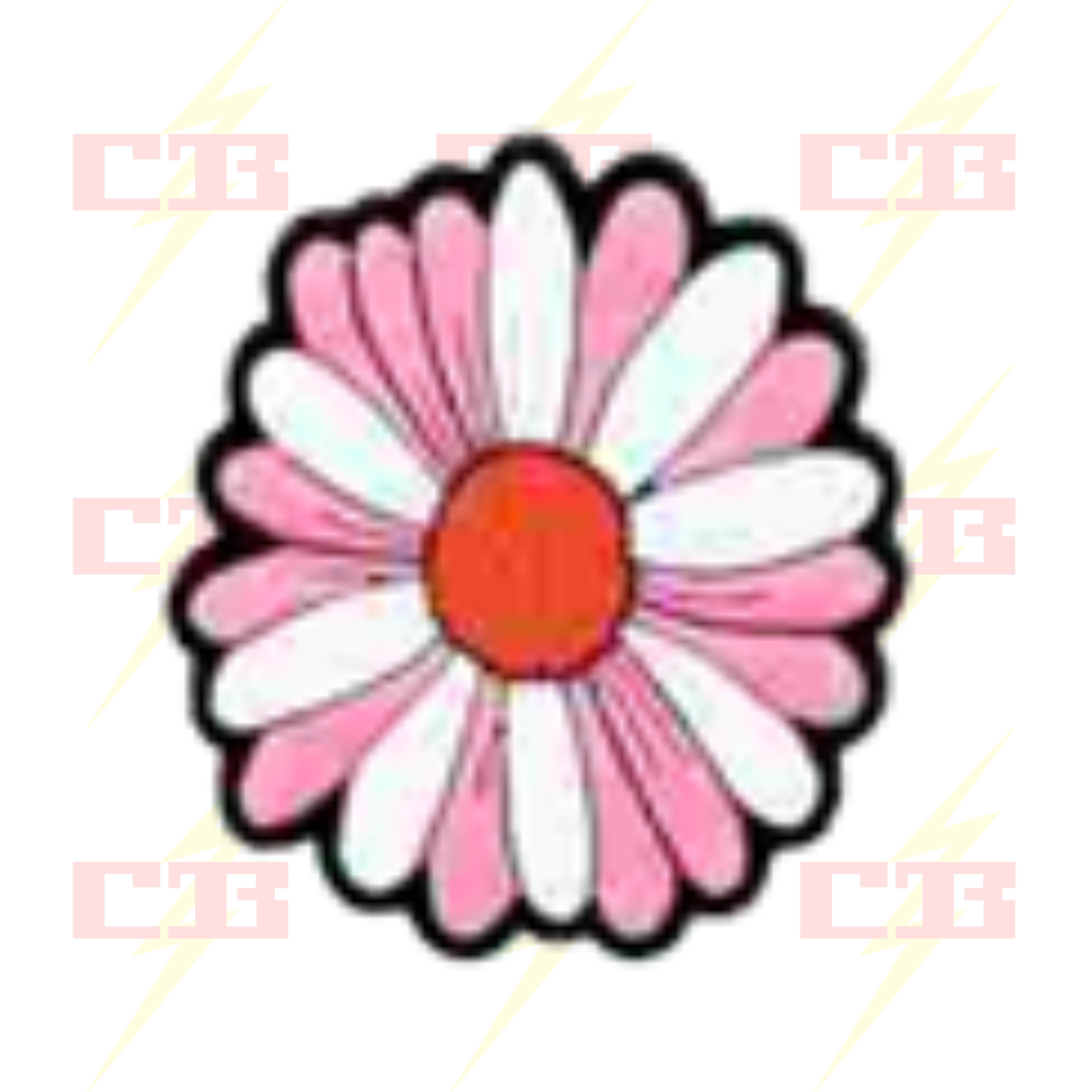 Pink and White Daisy Charm