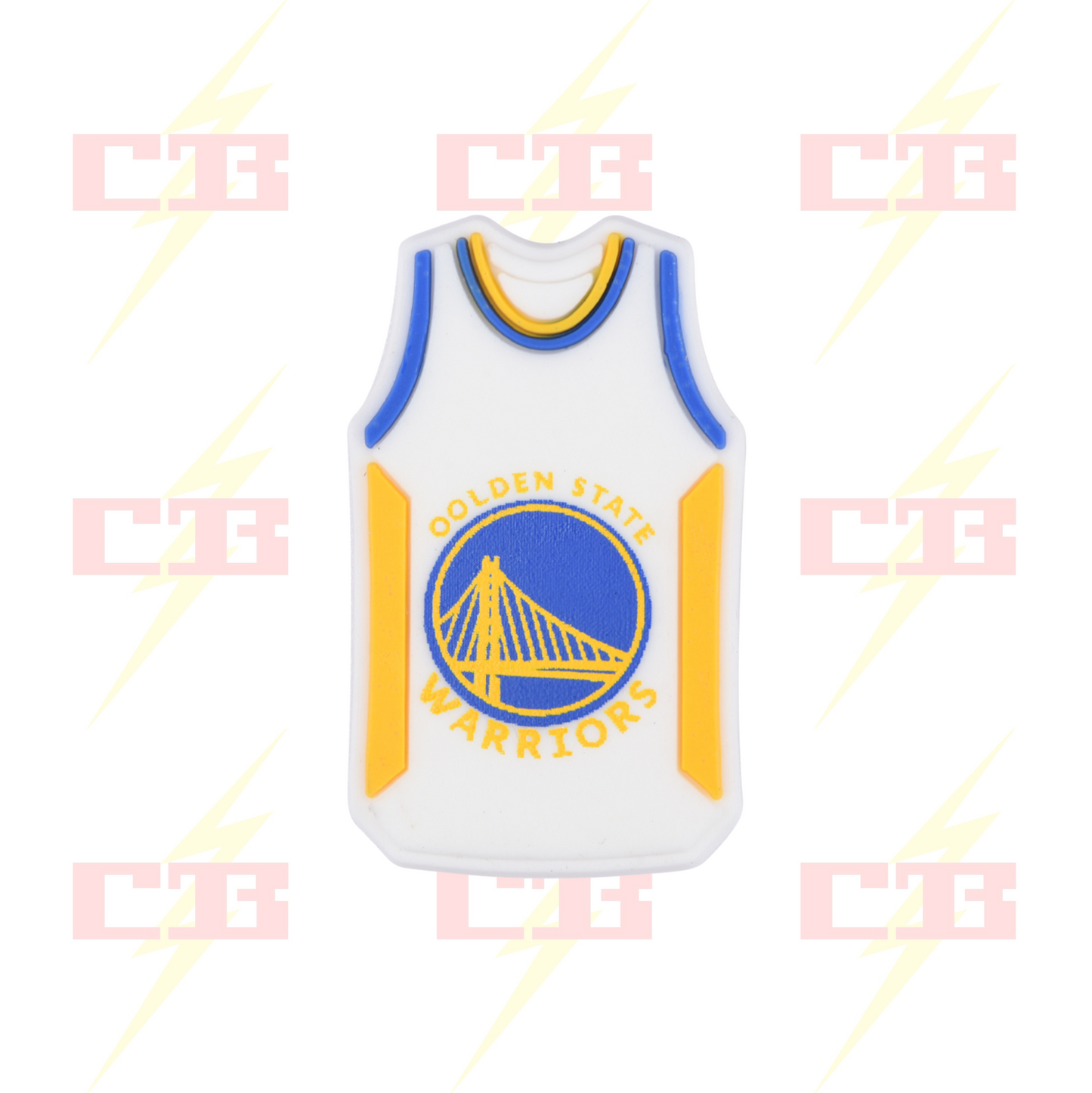 Golden State White Shirt Charm