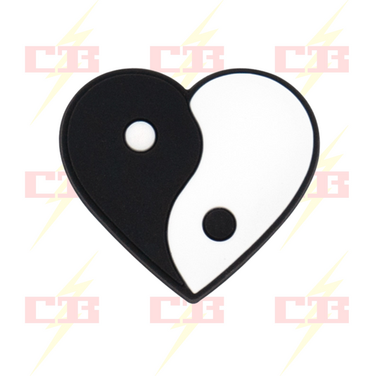 Yin and Yang Heart Charm