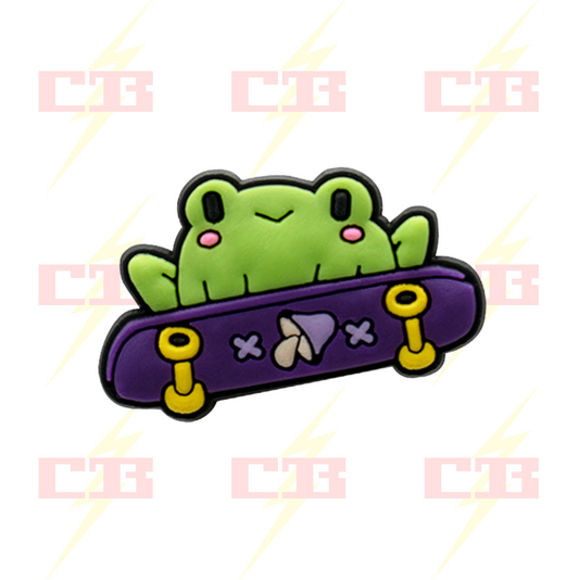 Frog on Skateboard Charm