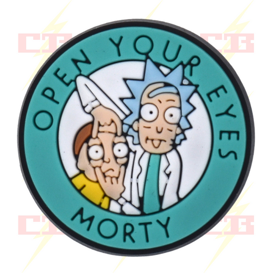 Open Your Eyes Morty - Round Charm
