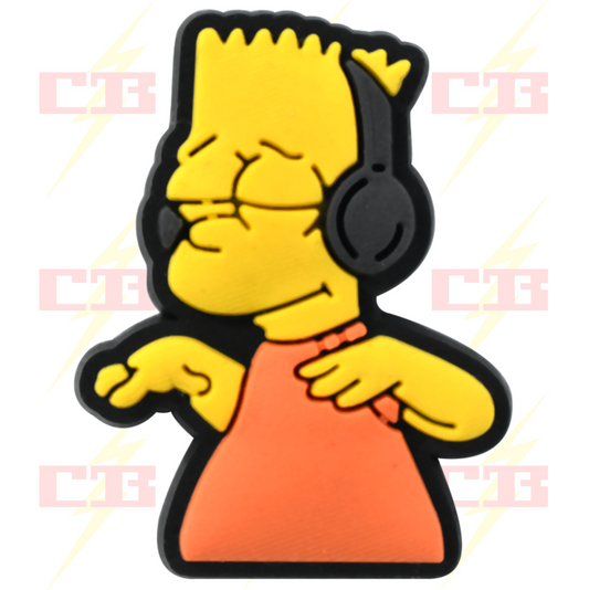 Bart with Headphones Charm